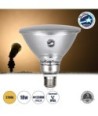 GLOBOSTAR® GARDENPAR 60228 Σποτ E27 PAR38 Σκληρού Υάλου LED 18W 1800lm 60° AC 220-240V Αδιάβροχο IP65 Θερμό Λευκό 2700K - Lumileds SMD Chip - Μ12 x Π12 x Υ13cm - 3 Χρόνια Εγγύηση